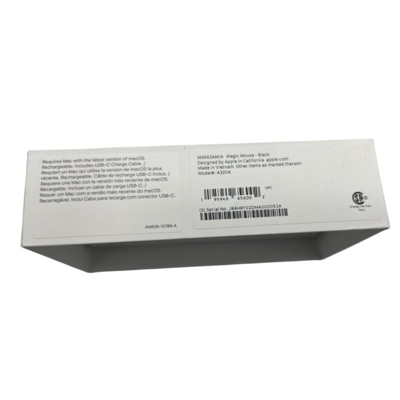 Apple EMPTY BOX Magic Mouse #3204 Black With Manual Apple Gift Bag Packaging Onl - Picture 4 of 7